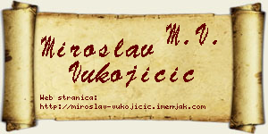 Miroslav Vukojičić vizit kartica